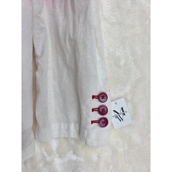 Paisley Gray Ombre Pink White Linen Blend Blazer Jacket Mens Size L Slim Fit NWT - Picture 6 of 12